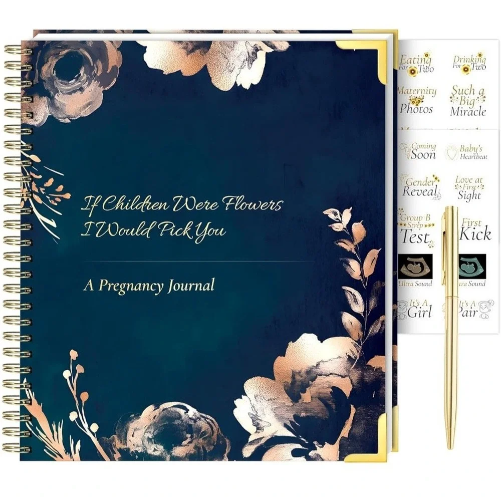 Pregnancy Journal with Beautiful‎ Gold Pen